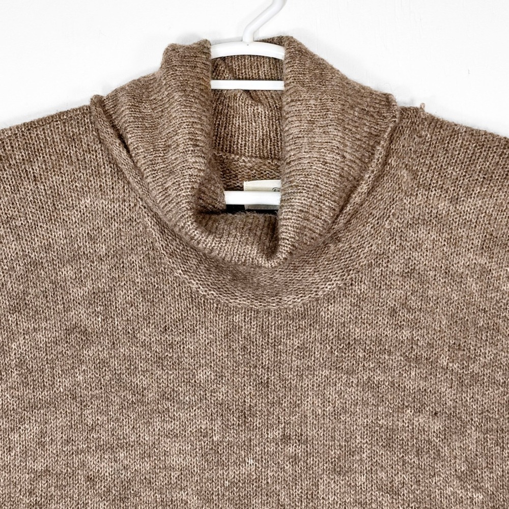 Universal Thread Brown Marl Cowl Neck Poncho Sweater One Size Oversized Knit Top
